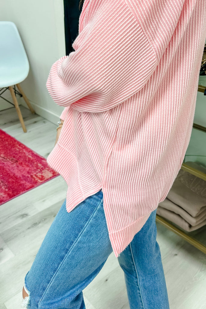 Mama Corded Pullover - Light Pink