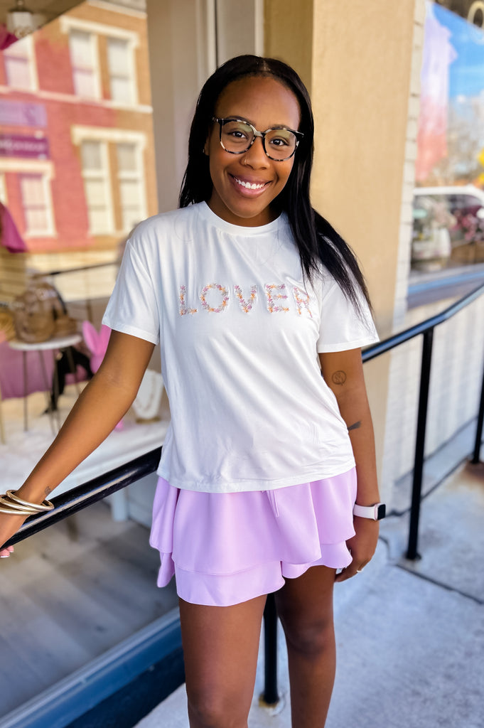 Lover Embroidered Tee