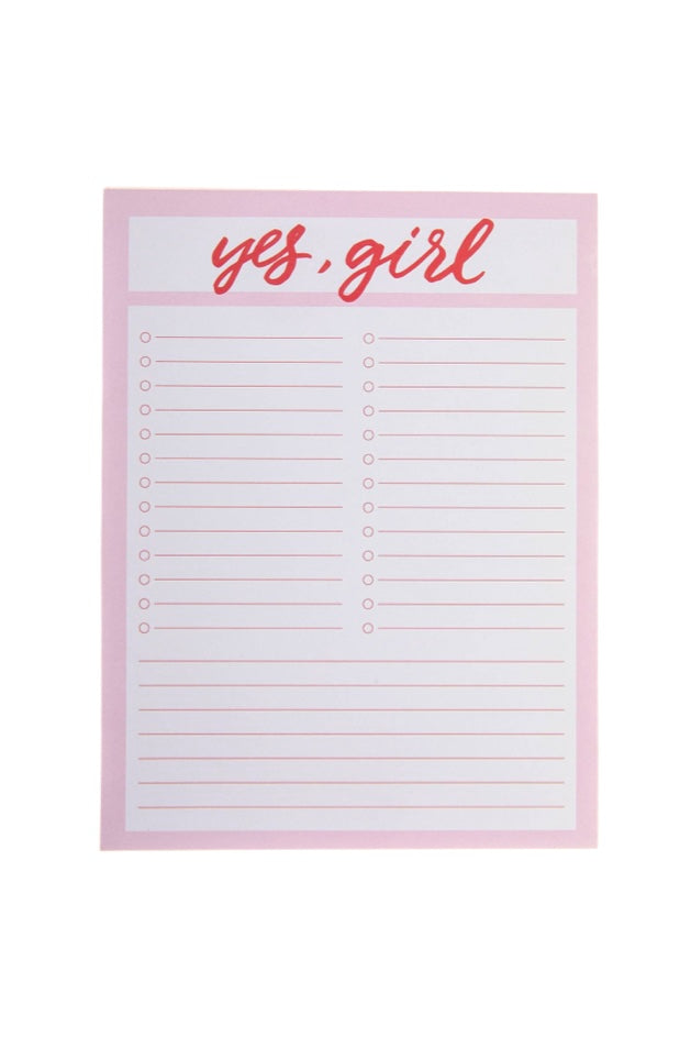 Large Notepad- Yes Girl