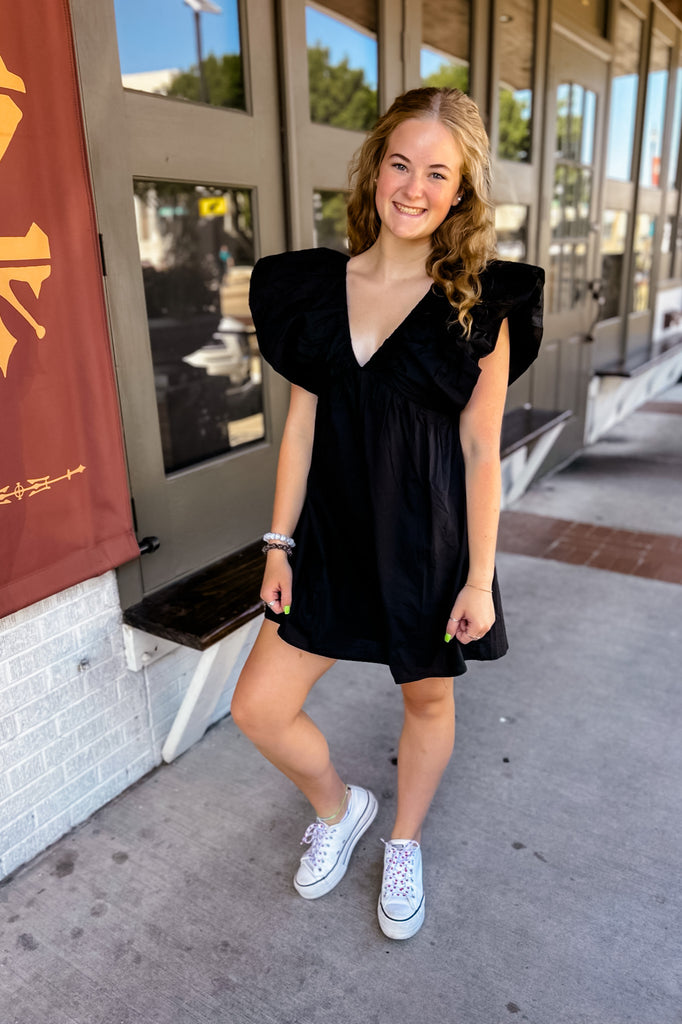 Stadium Sass Dress- Black