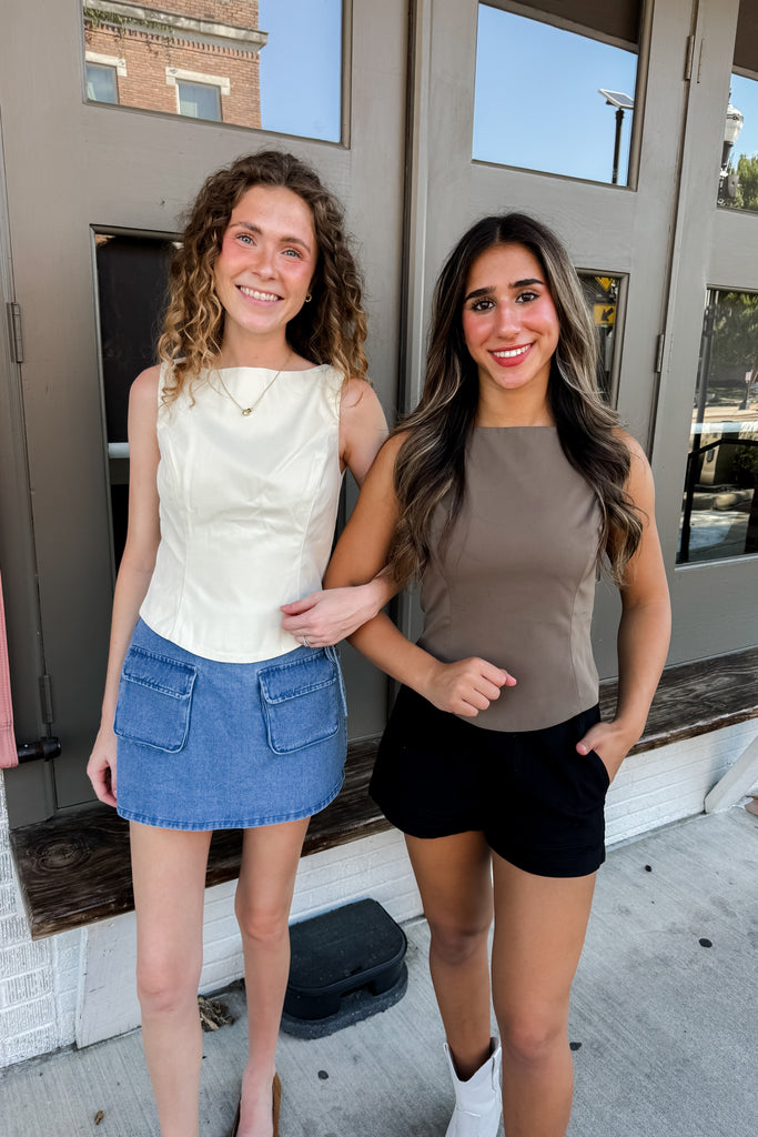 The Lizabeth Top - Ecru