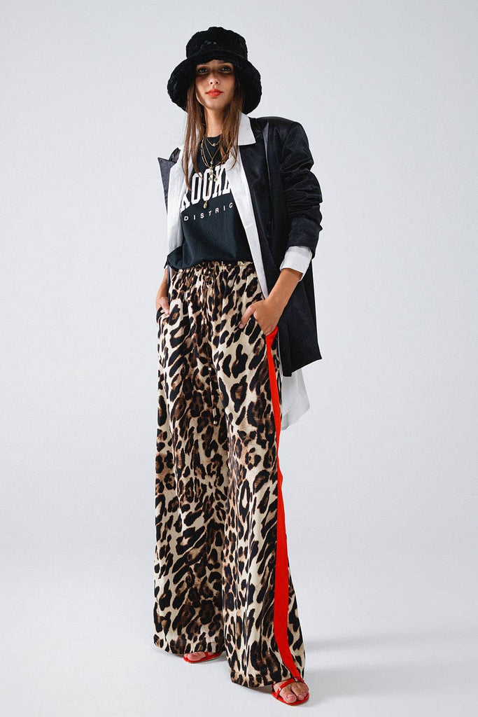 Leopard Straight Pant