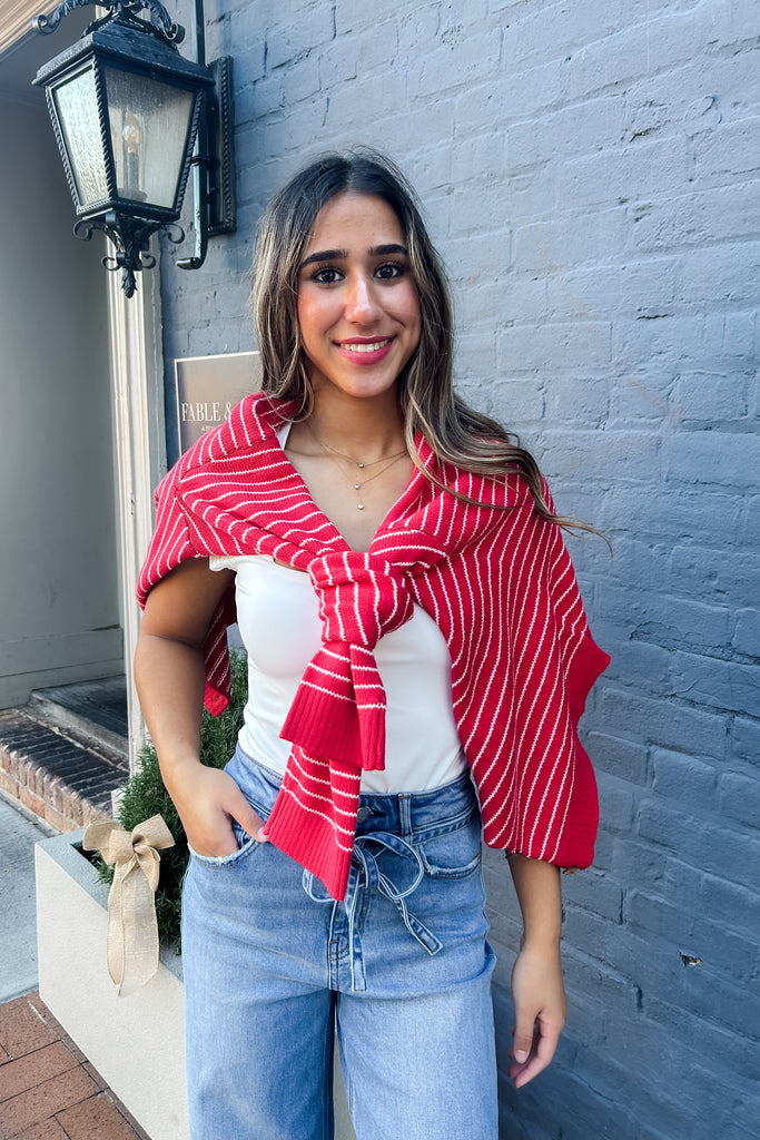 The Amelie Sweater- Red