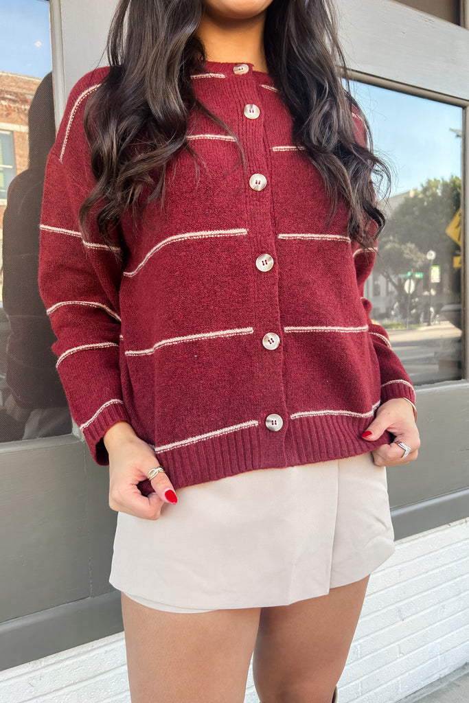 Elouise Cardigan- Maroon