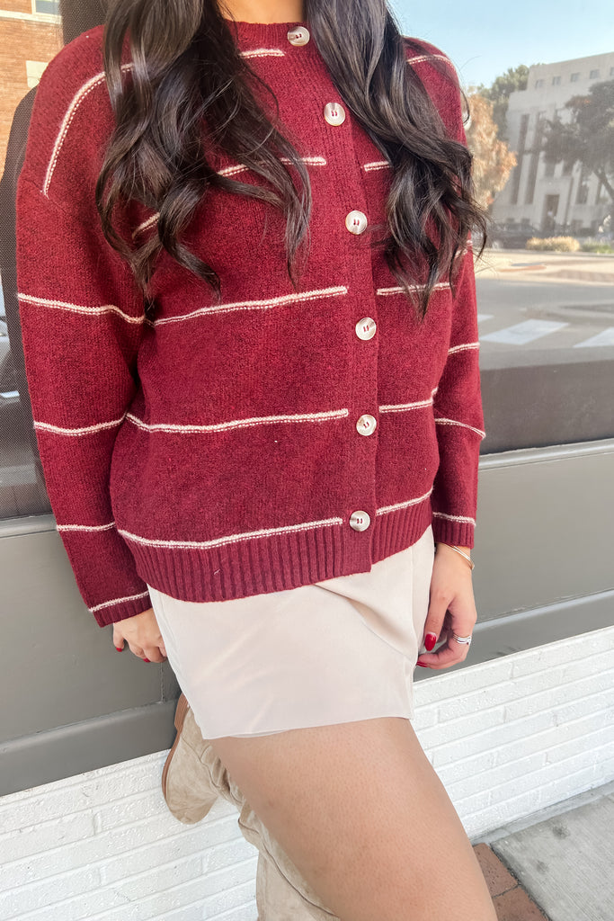 Elouise Cardigan- Maroon
