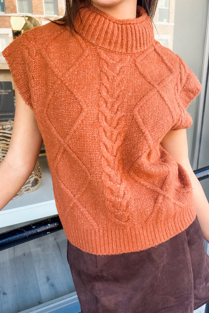 The Autumn Stone Knitted Vest Top - Camel