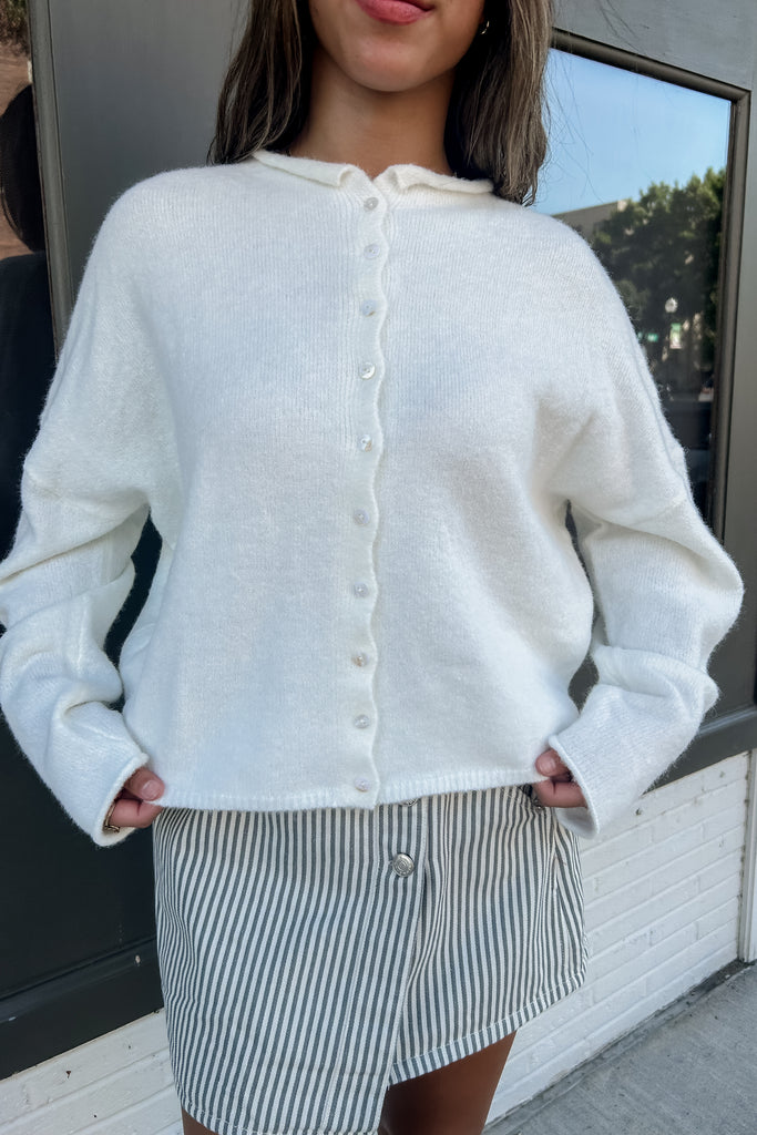Nora Cardigan- White