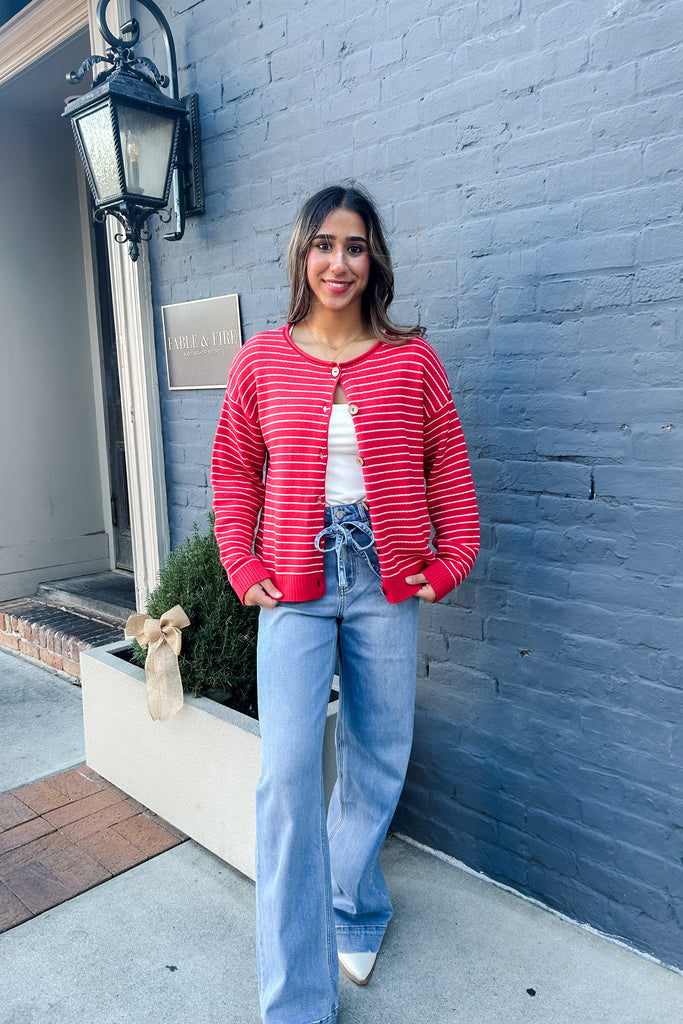 The Amelie Sweater- Red