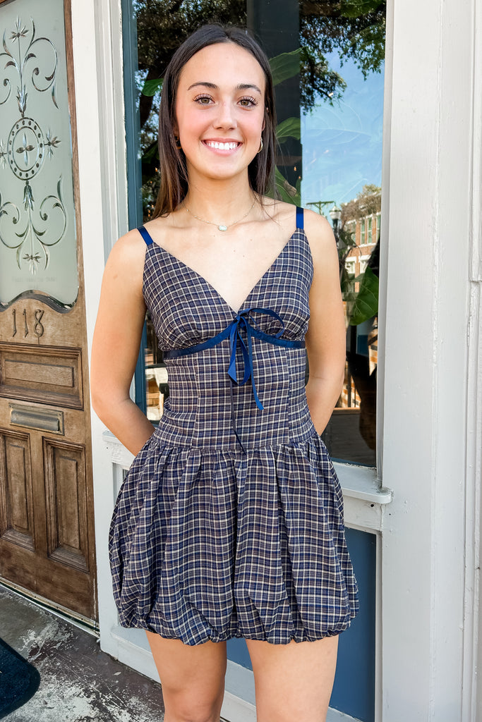 The Mae Lynn Plaid Mini Dress