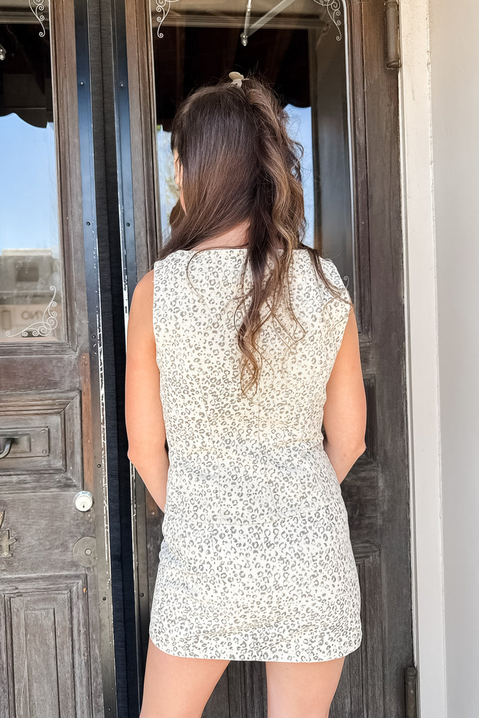 Gwen Leopard Button-Down Top