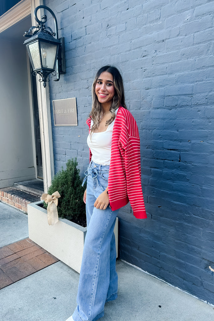 The Amelie Sweater- Red