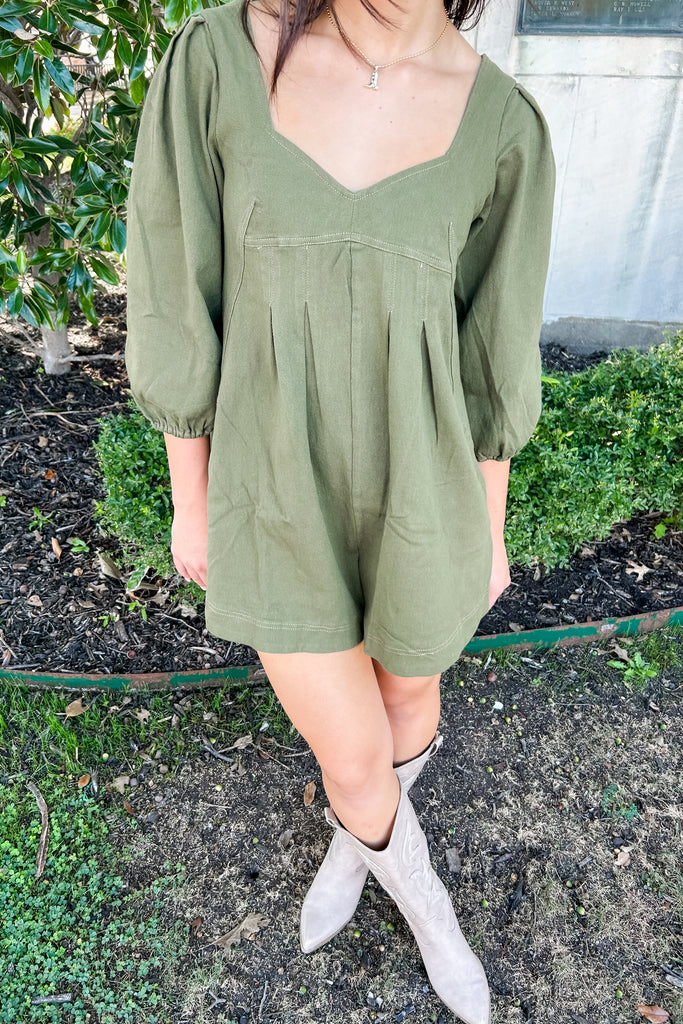 The Adrenia Denim Romper