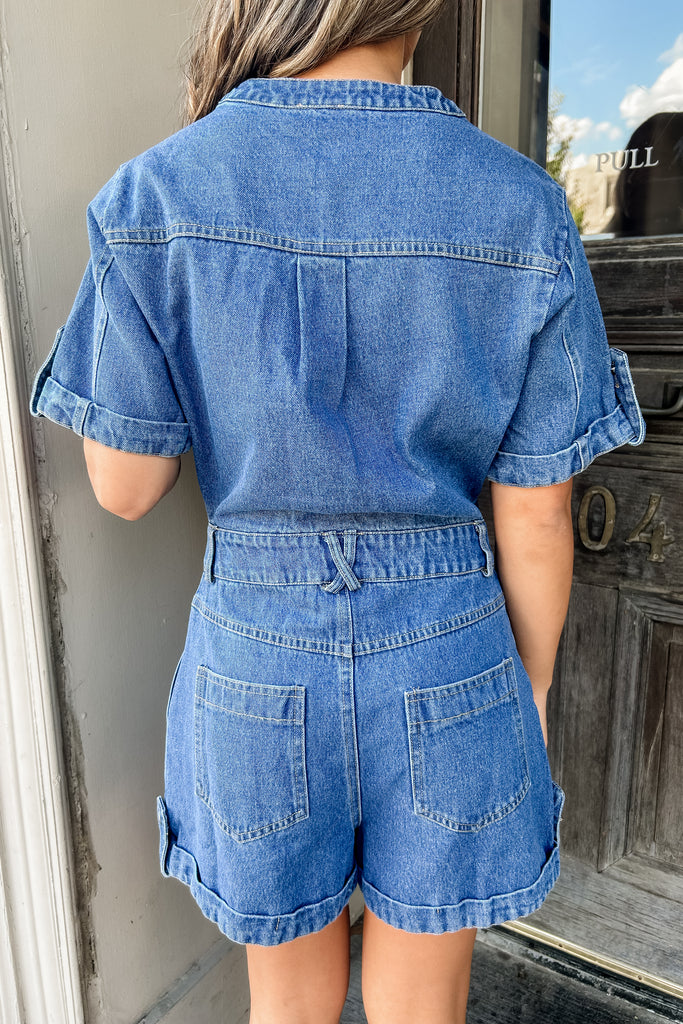Clay Denim Romper