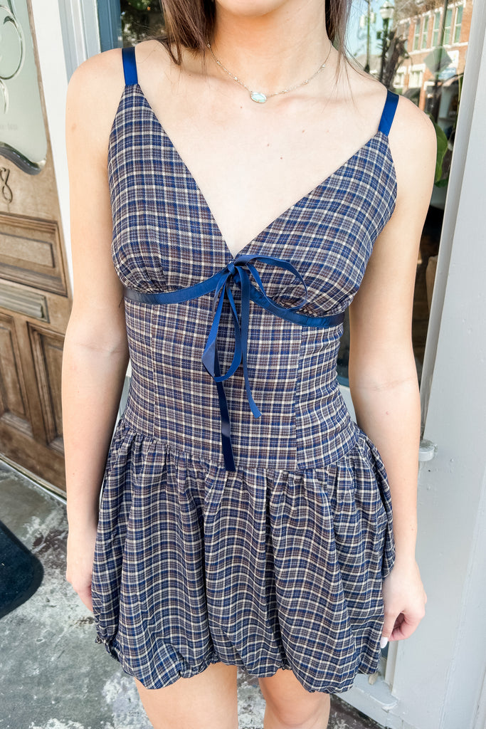 The Mae Lynn Plaid Mini Dress