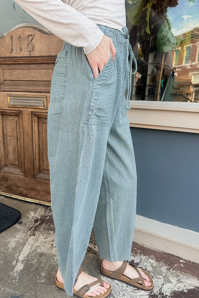 Emberly Stripe Denim Pants