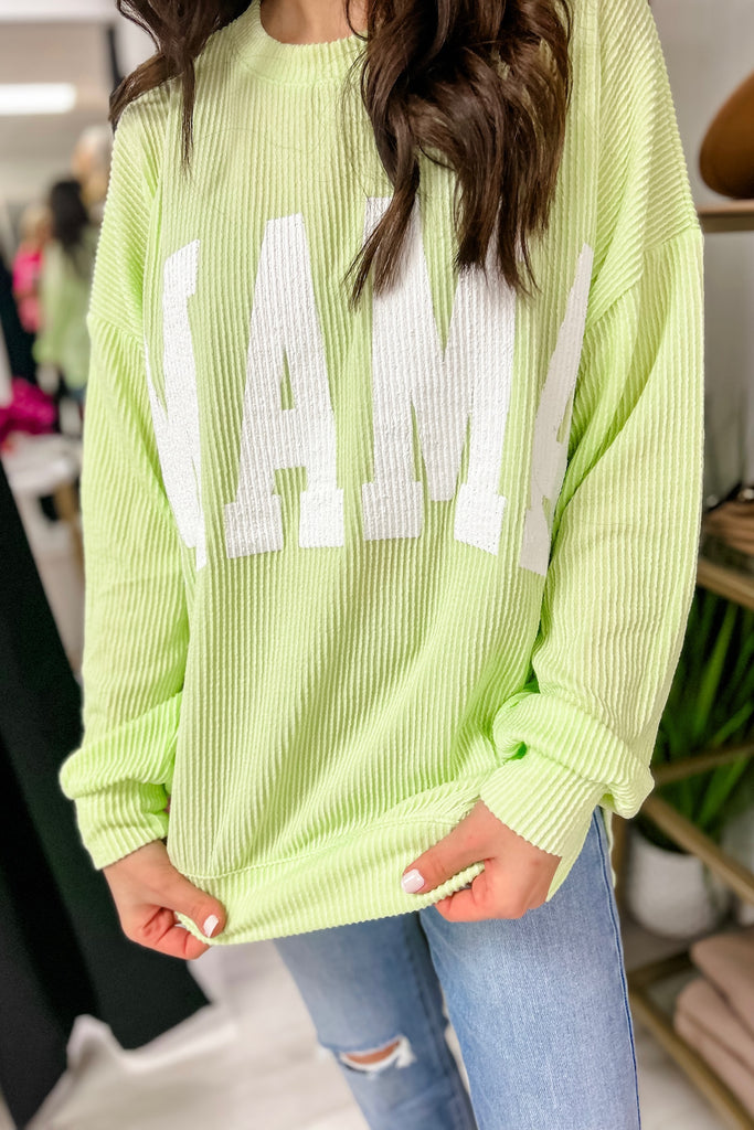 Mama Corded Pullover - Green