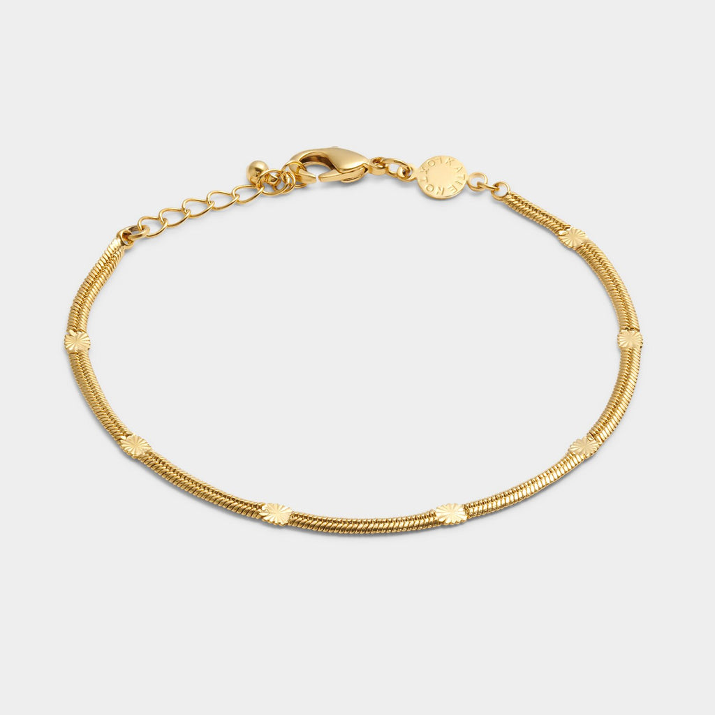 Celeste Waterproof Gold Snake Chain Bracelet