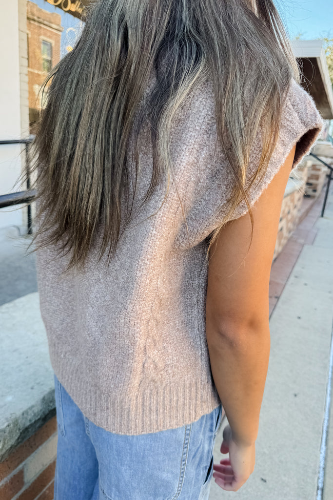 The Autumn Stone Knitted Vest Top - Oatmeal
