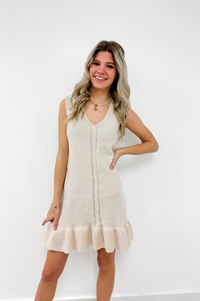 Peyton Knit Dress- Oatmeal