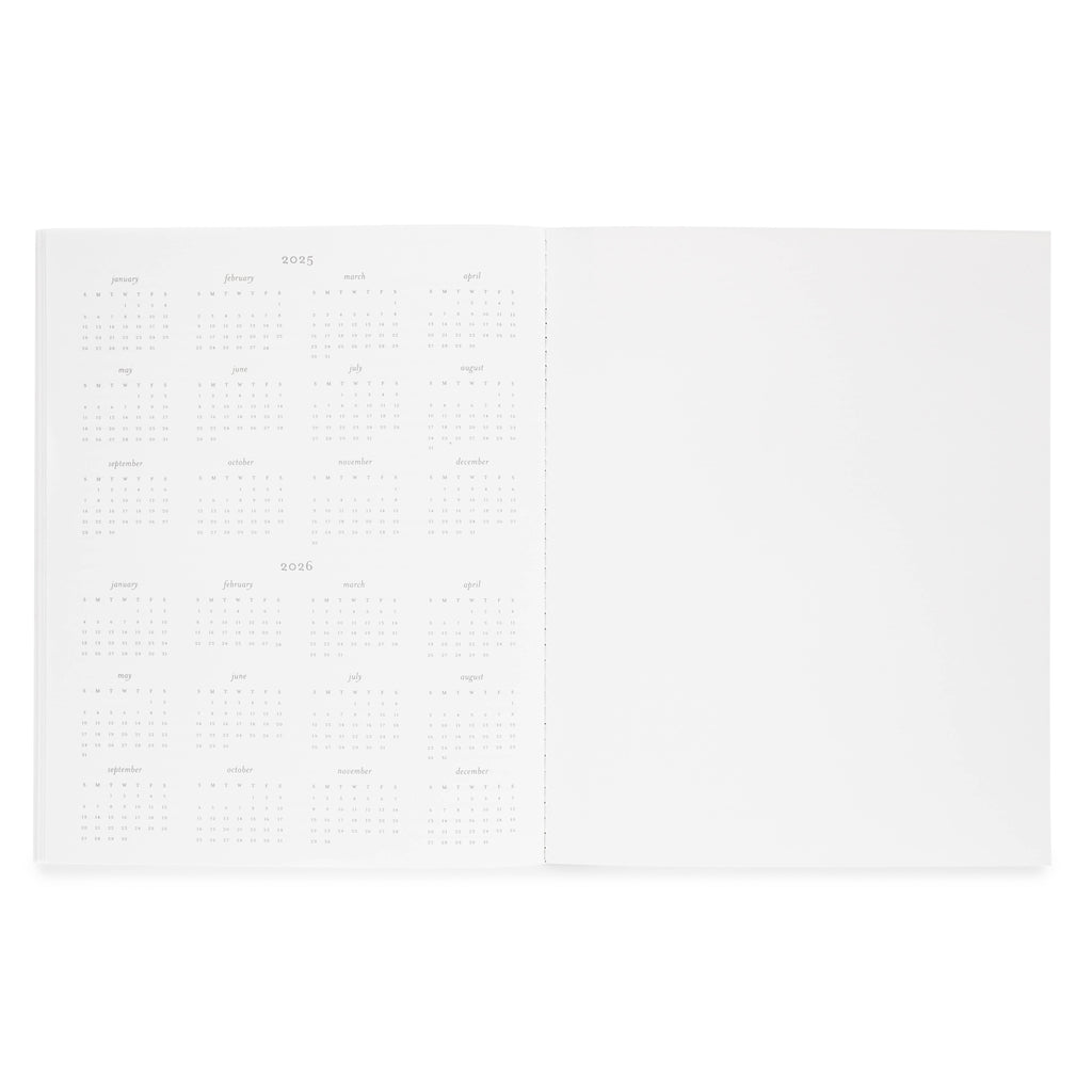 2025 Black Swiss Dot Monthly Planner