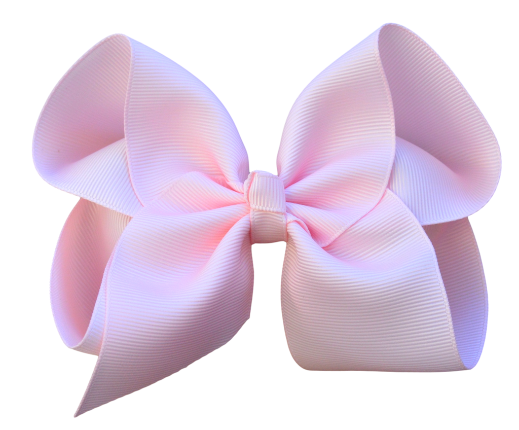 3 Solid Grosgrain Bow: Light Pink / 3 Inch