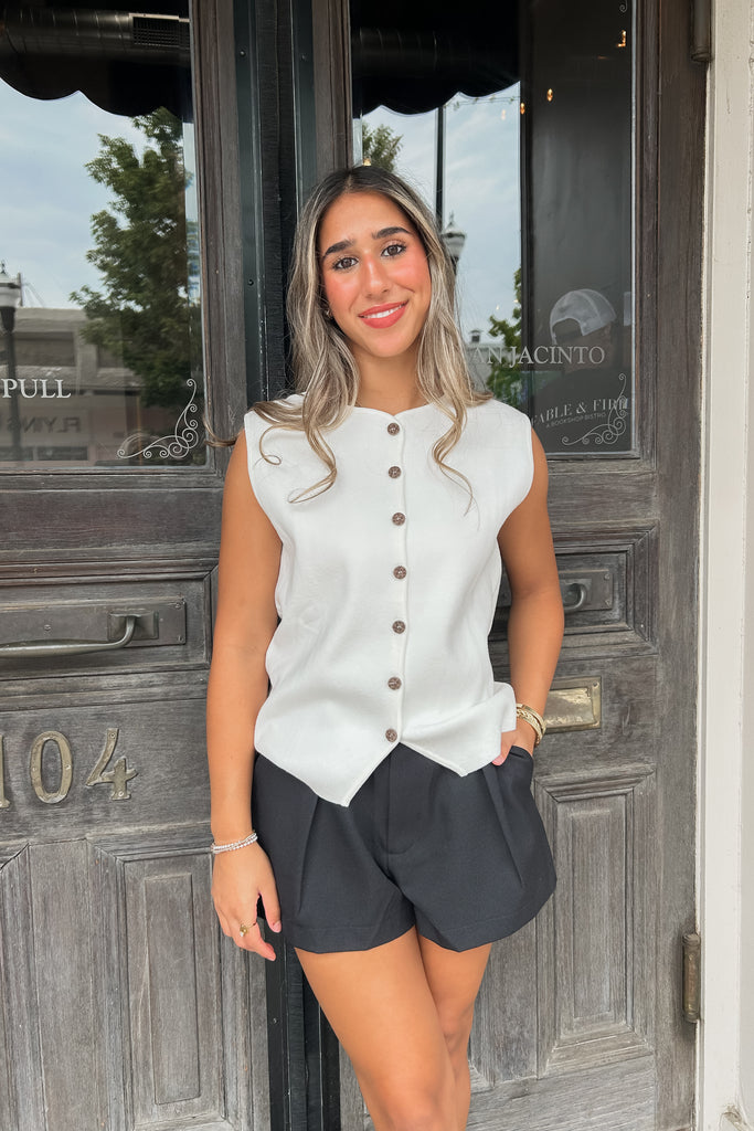Tinsley Sweater Vest - White