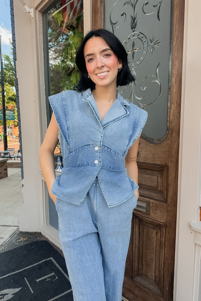 Brinley Denim Jumpsuit