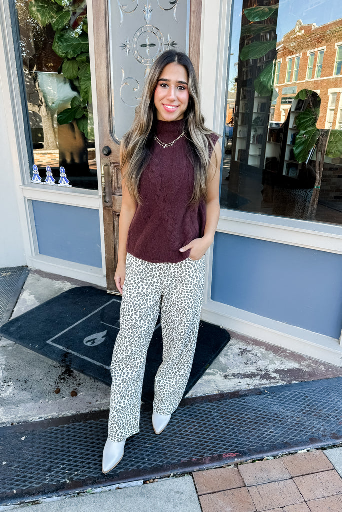 The Just Looking Knitted Vest Top - Brown