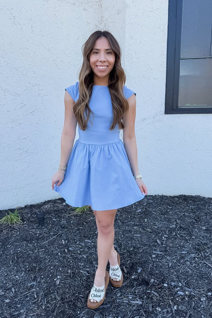 Marina Mini Dress- Chambray