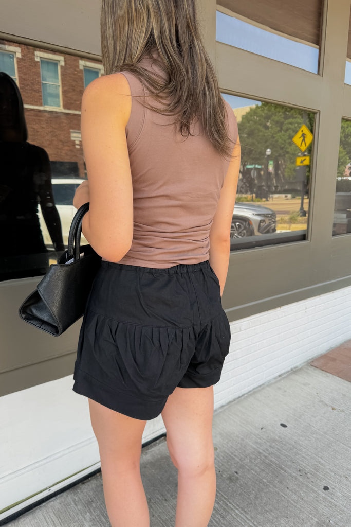 Mock Neck Knit Top - Mocha