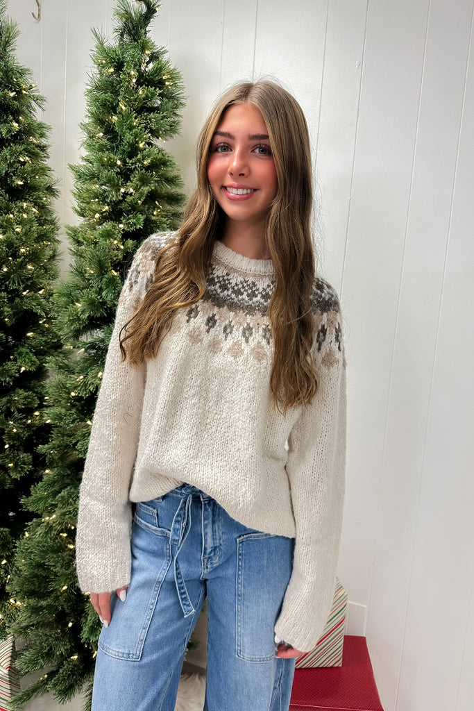 Collins Knit Sweater- Ivory