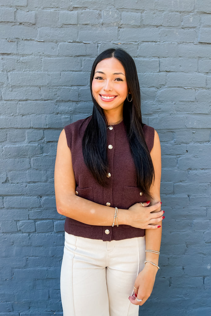 The Jana Button Down Vest Top