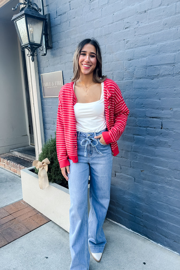 The Amelie Sweater- Red