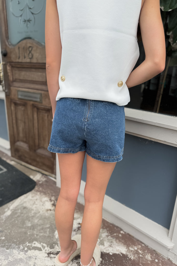A Washed Denim Skort
