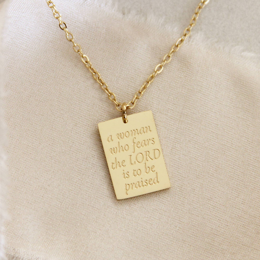 A Woman Who Fears the Lord Proverbs 31 Necklace