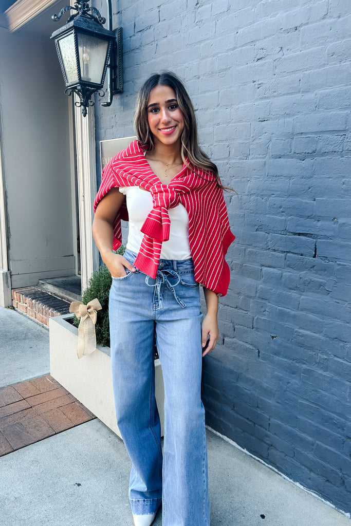 The Amelie Sweater- Red