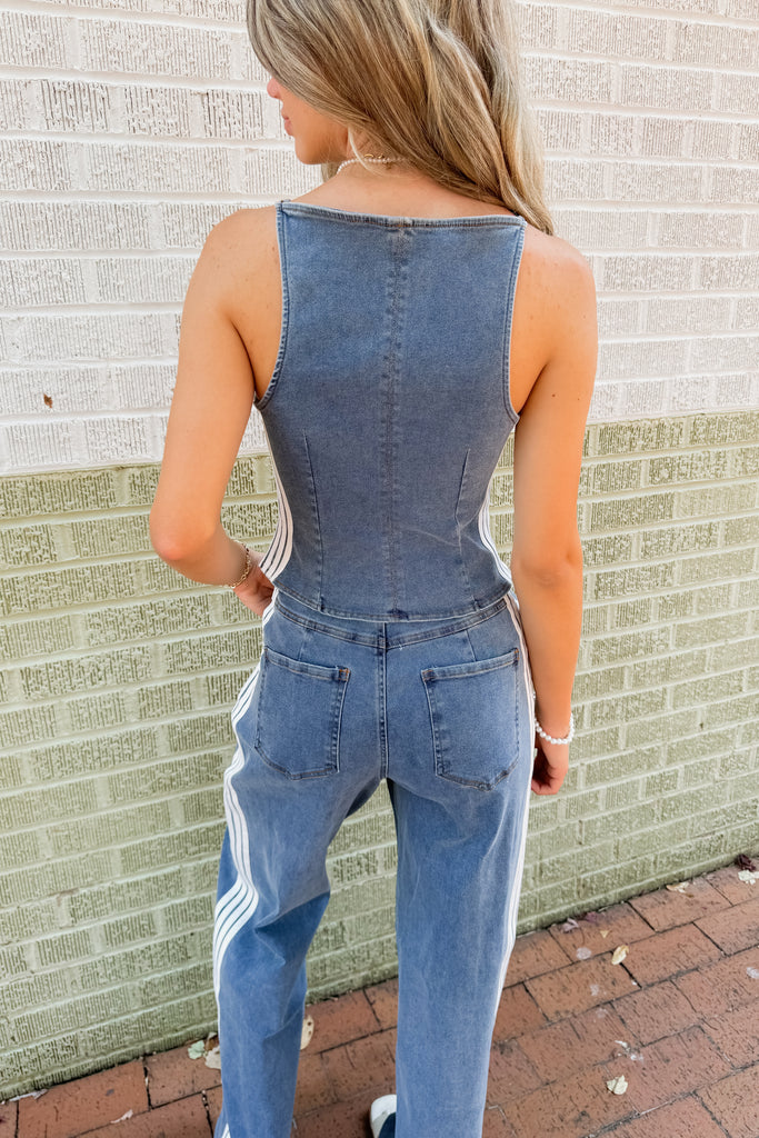 Kinsley Striped Denim Pants