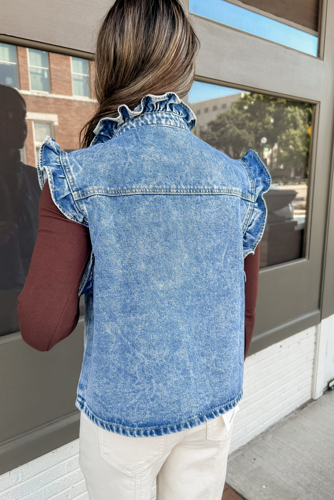Hattie Denim Vest- Light Denim