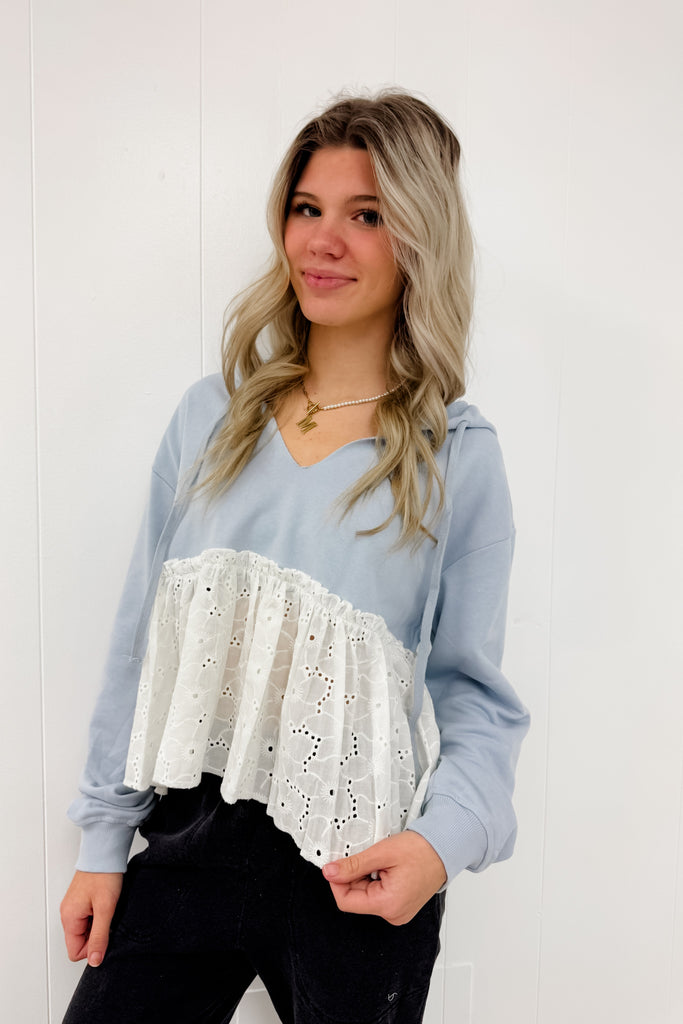 AnnaMae Top- Light Blue