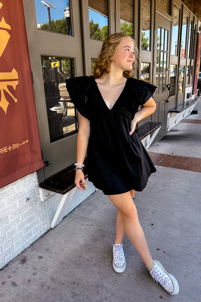 Stadium Sass Dress- Black