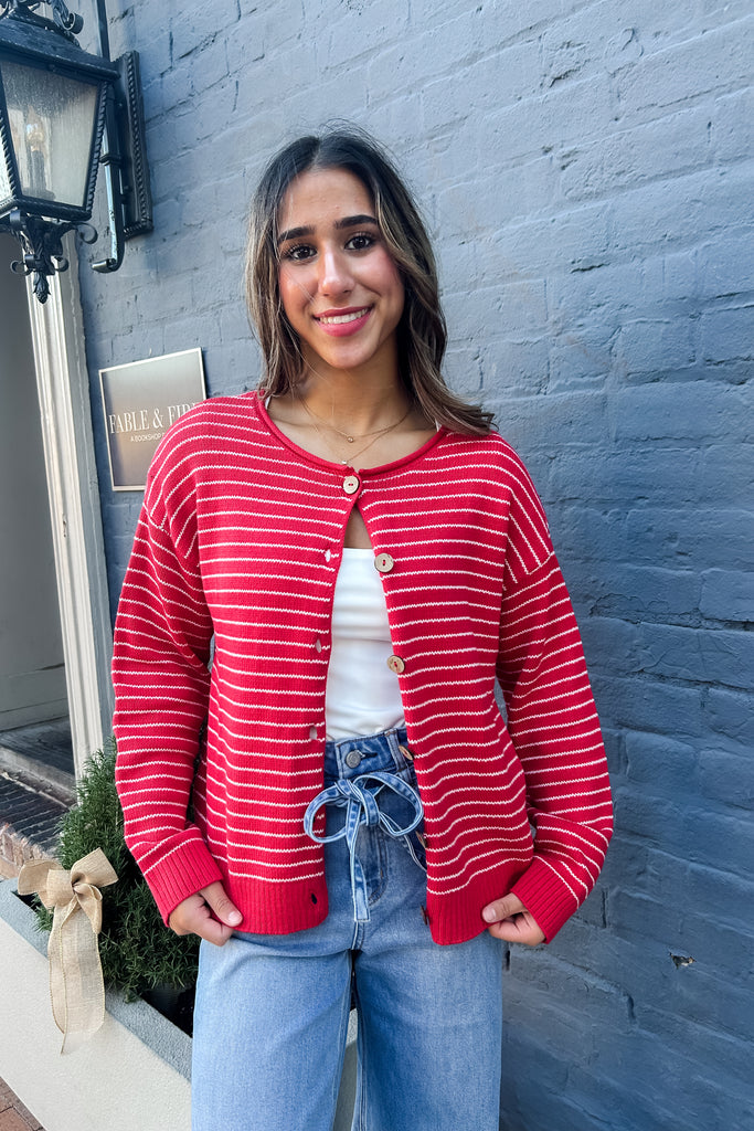 The Amelie Sweater- Red