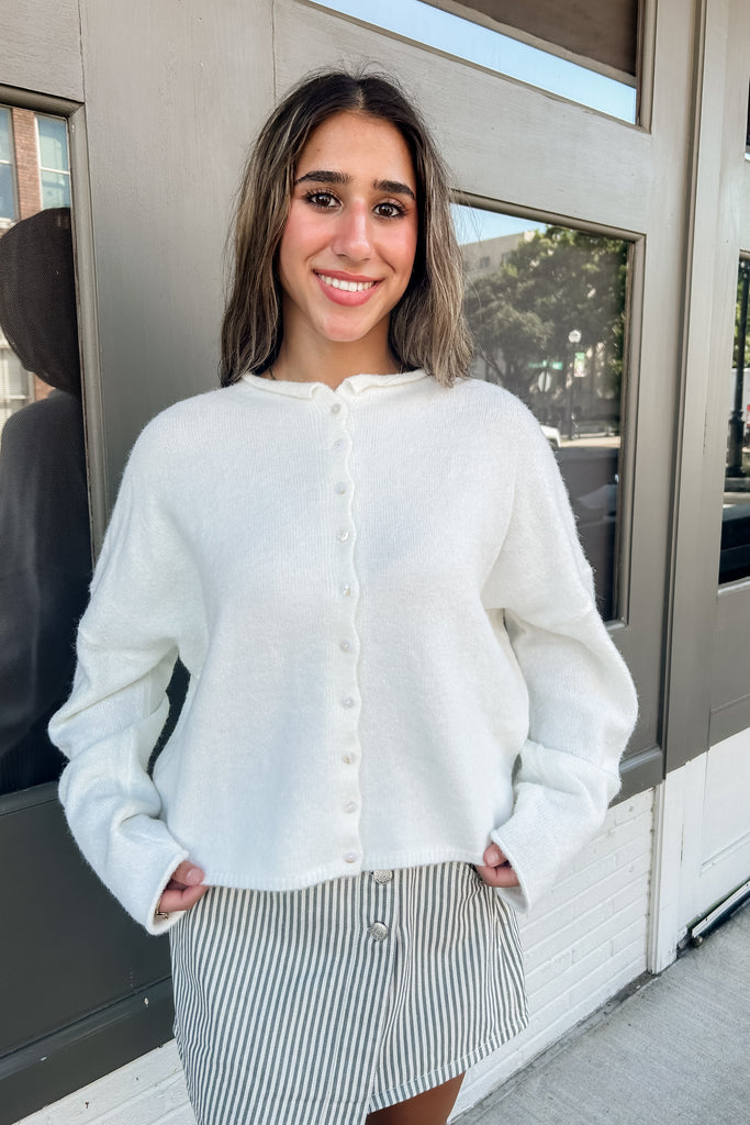 Nora Cardigan- White