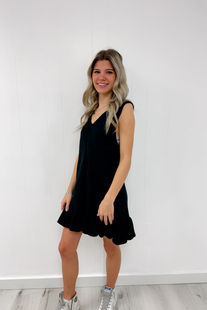 Peyton Knit Dress- Black