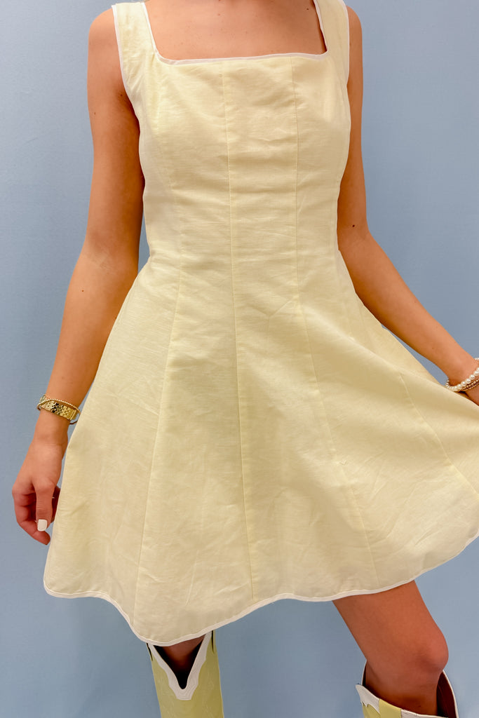 Somewhere with You Dress- Butter Yellow