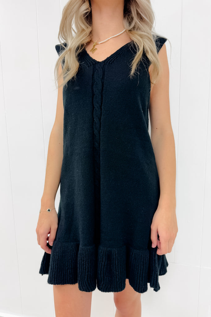 Peyton Knit Dress- Black