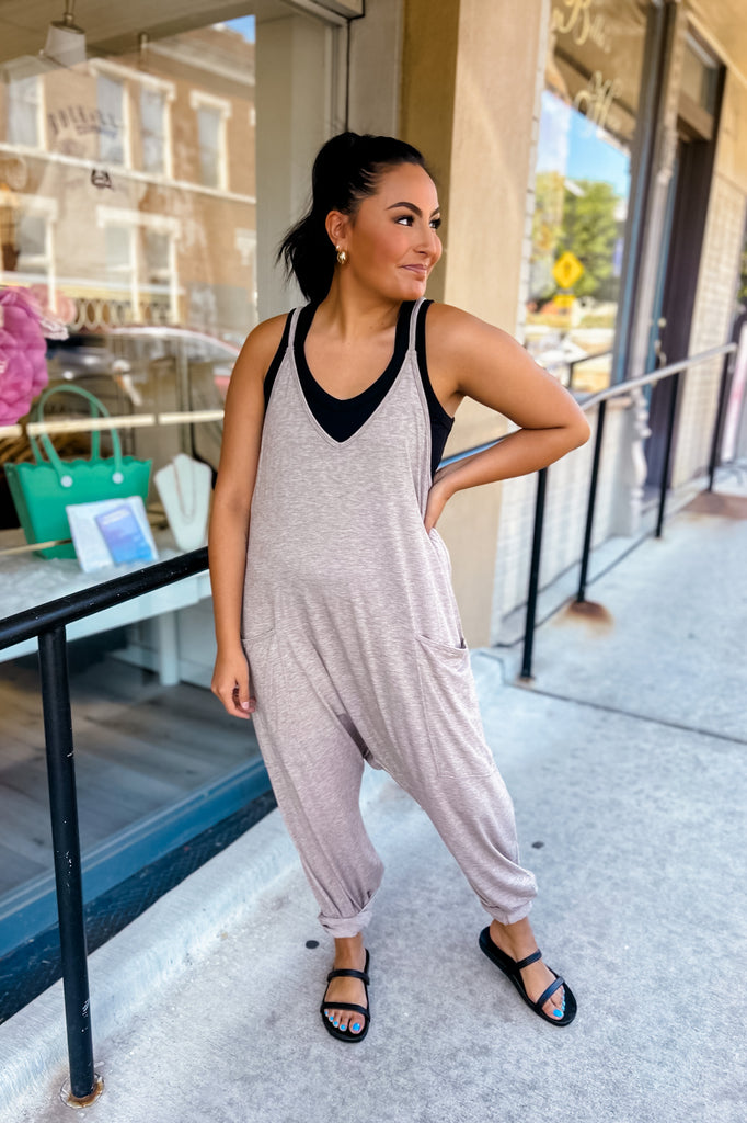 The Knockout Jumpsuit- Mocha
