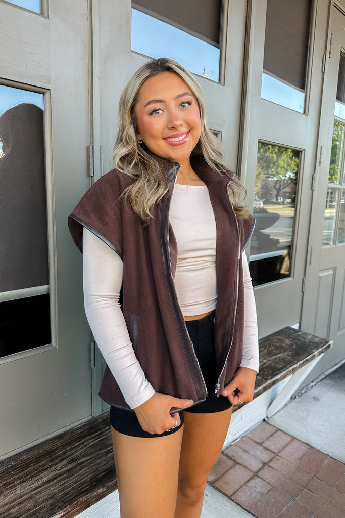 Rhett Vest- Chocolate