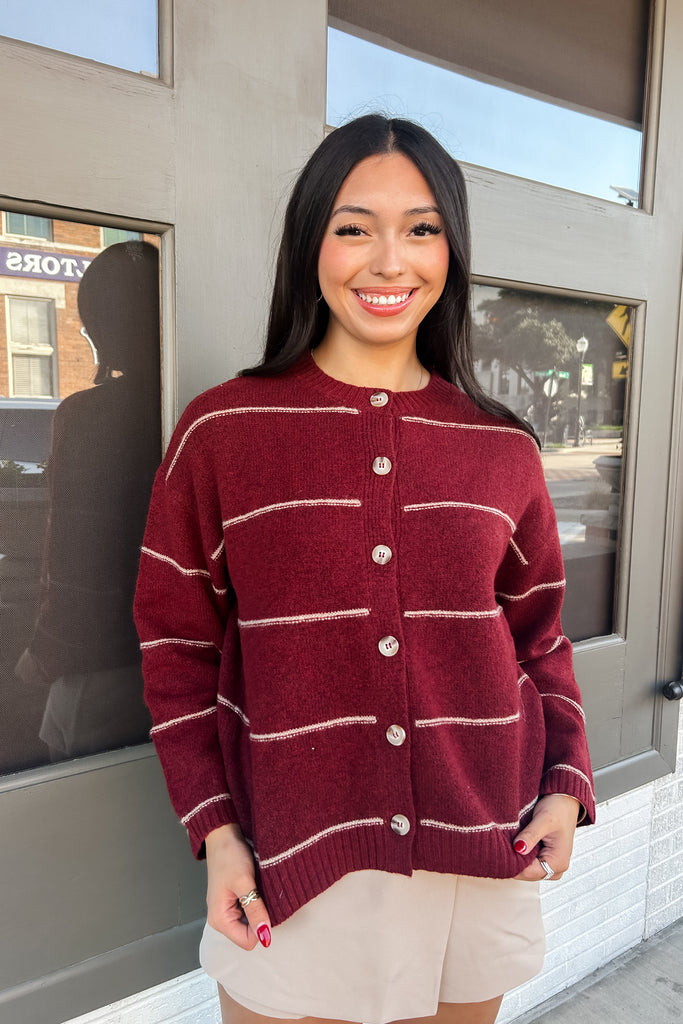 Elouise Cardigan- Maroon