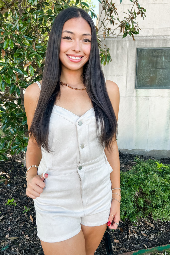 Soft Crush Suede Romper