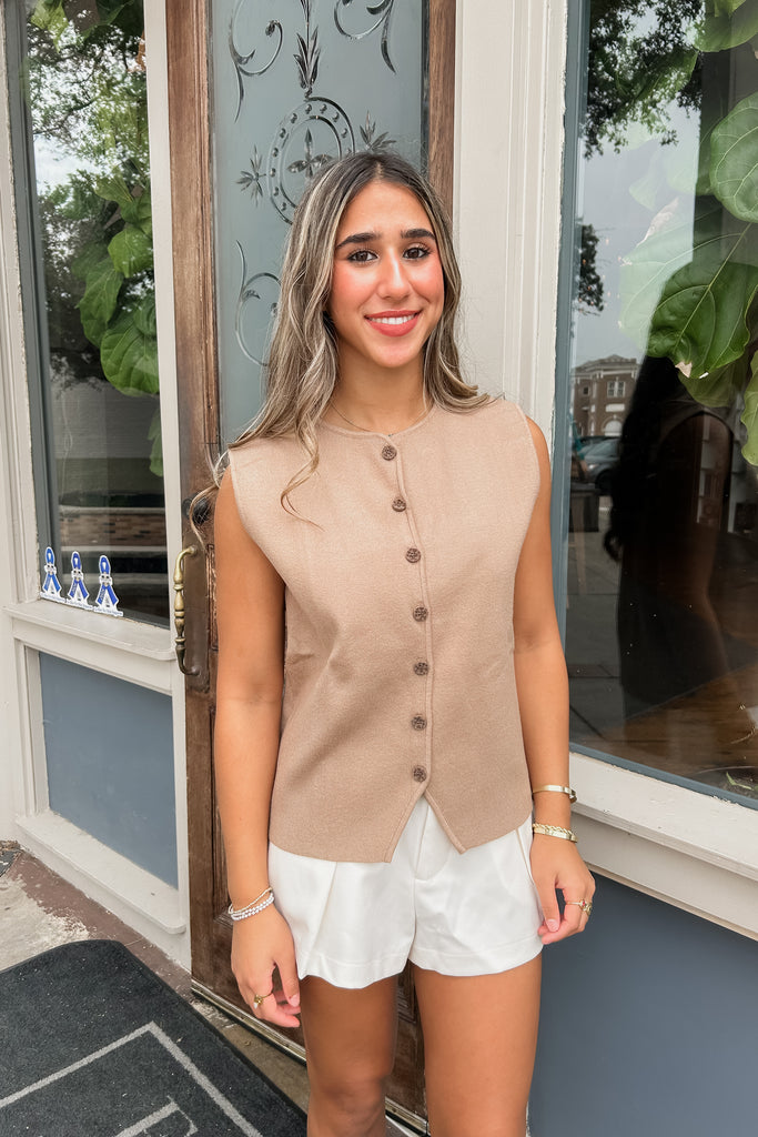 Tinsley Sweater Vest - Mocha